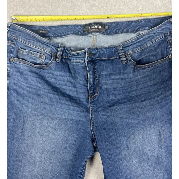 Torrid Jeans Womens 24R Blue High Rise Skinny Dark Wash Denim Comfort Western - Picture 3 of 14
